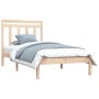 Solid wood bed frame 75x190 cm by , Beds and slatted bases - Ref: Foro24-3105210, Price: 77,99 €, Discount: %