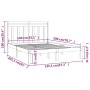 Estructura de cama madera maciza 140x200 cm de , Camas y somieres - Ref: Foro24-3105250, Precio: 113,32 €, Descuento: %