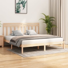 Solid wood bed frame 180x200 cm by , Beds and slatted bases - Ref: Foro24-3105265, Price: 139,99 €, Discount: %