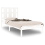 Estructura de cama madera maciza individual blanco 75x190 cm de , Camas y somieres - Ref: Foro24-3105561, Precio: 91,99 €, De...