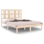 Estructura de cama madera maciza de pino 140x190 cm de , Camas y somieres - Ref: Foro24-3105580, Precio: 117,41 €, Descuento: %