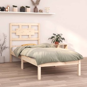 Estructura de cama madera maciza 75x190 cm de , Camas y somieres - Ref: Foro24-3105625, Precio: 82,99 €, Descuento: %