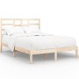 Estructura de cama madera maciza 140x200 cm de , Camas y somieres - Ref: Foro24-3105795, Precio: 114,43 €, Descuento: %