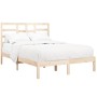 Estructura de cama madera maciza 140x200 cm de , Camas y somieres - Ref: Foro24-3105795, Precio: 114,43 €, Descuento: %