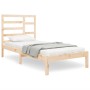 Estructura de cama madera maciza 75x190 cm de , Camas y somieres - Ref: Foro24-3105755, Precio: 83,87 €, Descuento: %