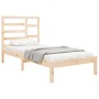 Estructura de cama madera maciza 75x190 cm de , Camas y somieres - Ref: Foro24-3105755, Precio: 83,87 €, Descuento: %