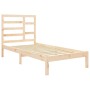 Estructura de cama madera maciza 75x190 cm de , Camas y somieres - Ref: Foro24-3105755, Precio: 83,87 €, Descuento: %