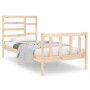 Estructura de cama madera maciza 75x190 cm de , Camas y somieres - Ref: Foro24-3105885, Precio: 95,99 €, Descuento: %