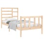 Estructura de cama madera maciza 75x190 cm de , Camas y somieres - Ref: Foro24-3105885, Precio: 95,99 €, Descuento: %