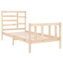 Estructura de cama madera maciza 75x190 cm de , Camas y somieres - Ref: Foro24-3105885, Precio: 95,99 €, Descuento: %