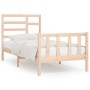 Solid pine wood bed frame 100x200 cm by , Beds and slatted bases - Ref: Foro24-3107603, Price: 117,10 €, Discount: %