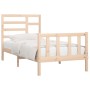 Solid pine wood bed frame 100x200 cm by , Beds and slatted bases - Ref: Foro24-3107603, Price: 117,10 €, Discount: %