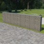 Gabionenwand mit Abdeckungen aus verzinktem Stahl 600x30x150 cm von vidaXL, Zaunpaneele - Ref: Foro24-143585, Preis: 384,14 €...