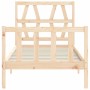 Single bed frame with solid wood headboard by , Beds and slatted bases - Ref: Foro24-3192451, Price: 88,99 €, Discount: %