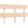 Double bed frame with solid wood headboard by , Beds and slatted bases - Ref: Foro24-3193506, Price: 119,67 €, Discount: %