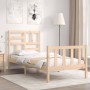 Estructura de cama individual con cabecero madera maciza de , Camas y somieres - Ref: Foro24-3193036, Precio: 97,59 €, Descue...