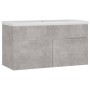 Mueble con lavabo madera de ingeniería gris hormigón de , Tocadores de baño - Ref: Foro24-3070842, Precio: 221,95 €, Descuent...