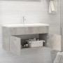 Mueble con lavabo madera de ingeniería gris hormigón de , Tocadores de baño - Ref: Foro24-3070842, Precio: 221,95 €, Descuent...