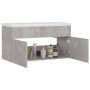 Mueble con lavabo madera de ingeniería gris hormigón de , Tocadores de baño - Ref: Foro24-3070842, Precio: 221,95 €, Descuent...