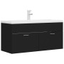 Mueble con lavabo madera de ingeniería negro de , Tocadores de baño - Ref: Foro24-3071298, Precio: 279,99 €, Descuento: %