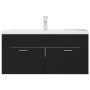 Mueble con lavabo madera de ingeniería negro de , Tocadores de baño - Ref: Foro24-3071298, Precio: 279,99 €, Descuento: %