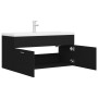 Mueble con lavabo madera de ingeniería negro de , Tocadores de baño - Ref: Foro24-3071298, Precio: 279,99 €, Descuento: %