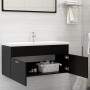 Mueble con lavabo madera de ingeniería negro de , Tocadores de baño - Ref: Foro24-3071298, Precio: 279,99 €, Descuento: %