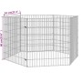 Rabbit cage 6 panels galvanized iron 54x60 cm by , Cages and habitats for small animals - Ref: Foro24-171573, Price: 26,99 €,...