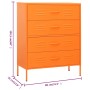 Orange steel drawer cabinet 80x35x101.5 cm by , Drawers - Ref: Foro24-336201, Price: 215,71 €, Discount: %