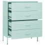 Armario de cajones de acero verde mint 80x35x101,5 cm de , Cajoneras - Ref: Foro24-336203, Precio: 218,54 €, Descuento: %