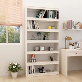 Raumteilerregal aus weißem Kiefernholz, 100 x 30 x 200 cm von , Bücherregale und Regale - Ref: Foro24-808229, Preis: 195,99 €...