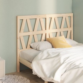 Solid pine wood bed headboard 141x4x100 cm by , Headboards and footboards - Ref: Foro24-818615, Price: 58,99 €, Discount: %