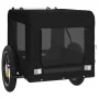 Pet Bicycle Trailer Iron Oxford Cloth Black by , pet strollers - Ref: Foro24-93912, Price: 105,56 €, Discount: %