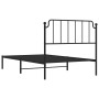 Estructura de cama con cabecero metal negro 107x203 cm de , Camas y somieres - Ref: Foro24-373883, Precio: 67,99 €, Descuento: %