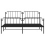 Black metal headboard and footboard bed frame 200x200 cm by , Beds and slatted bases - Ref: Foro24-373912, Price: 119,86 €, D...