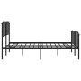 Black metal headboard and footboard bed frame 200x200 cm by , Beds and slatted bases - Ref: Foro24-373912, Price: 119,86 €, D...