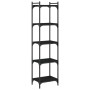 Librería de 5 estantes madera de ingeniería negro 40x30x154 cm de , Librerías y estanterías - Ref: Foro24-837637, Precio: 51,...