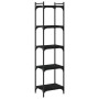 Bookcase with 5 shelves black engineered wood 40x30x154 cm by , Bookcases and shelves - Ref: Foro24-837637, Price: 51,50 €, D...