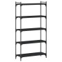 Librería de 5 estantes madera de ingeniería negro 80x30x154 cm de , Librerías y estanterías - Ref: Foro24-837677, Precio: 67,...