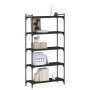 Bookcase with 5 shelves black engineered wood 80x30x154 cm by , Bookcases and shelves - Ref: Foro24-837677, Price: 67,87 €, D...