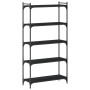 Librería de 5 estantes madera de ingeniería negro 80x30x154 cm de , Librerías y estanterías - Ref: Foro24-837677, Precio: 67,...