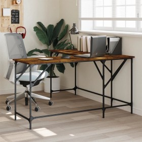 Smoked oak engineered wood desk 149x149x75 cm by , Desks - Ref: Foro24-837584, Price: 78,99 €, Discount: %