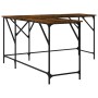 Smoked oak engineered wood desk 149x149x75 cm by , Desks - Ref: Foro24-837584, Price: 76,47 €, Discount: %