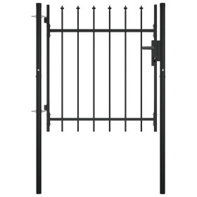 Puerta para valla con puntas de lanza 100x75 cm de vidaXL, Puertas de jardín - Ref: Foro24-144358, Precio: 94,99 €, Descuento: %