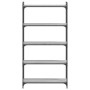 Sonoma gray engineered wood 5-shelf bookcase 80x30x154 cm by , Bookcases and shelves - Ref: Foro24-837680, Price: 69,99 €, Di...