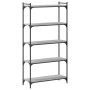 Sonoma gray engineered wood 5-shelf bookcase 80x30x154 cm by , Bookcases and shelves - Ref: Foro24-837680, Price: 69,99 €, Di...