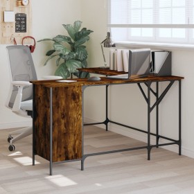 Smoked oak engineered wood desk 141x141x75 cm by , Desks - Ref: Foro24-837599, Price: 93,99 €, Discount: %