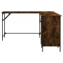 Smoked oak engineered wood desk 141x141x75 cm by , Desks - Ref: Foro24-837599, Price: 91,40 €, Discount: %