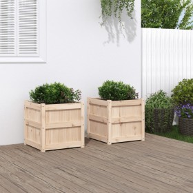 Jardineras de exterior 2 unidades madera maciza de pino de , Maceteros y jardineras - Ref: Foro24-837415, Precio: 91,09 €, De...