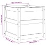 Pflanzgefäß aus massivem Douglasienholz, 50 x 50 x 50 cm von , Töpfe und Pflanzgefäße - Ref: Foro24-837420, Preis: 53,99 €, R...